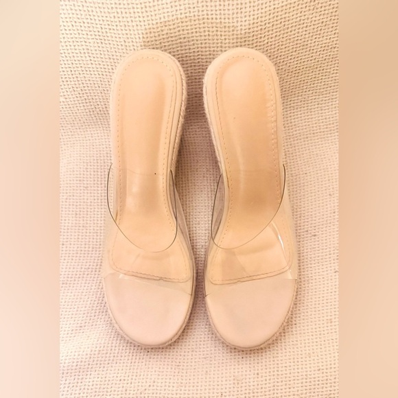 Clear Strap Wedge Mule - Picture 1 of 3